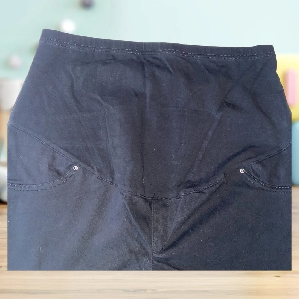 Time & Tru Women’s Maternity  Black Leggings Size XL - Picture 5 of 10